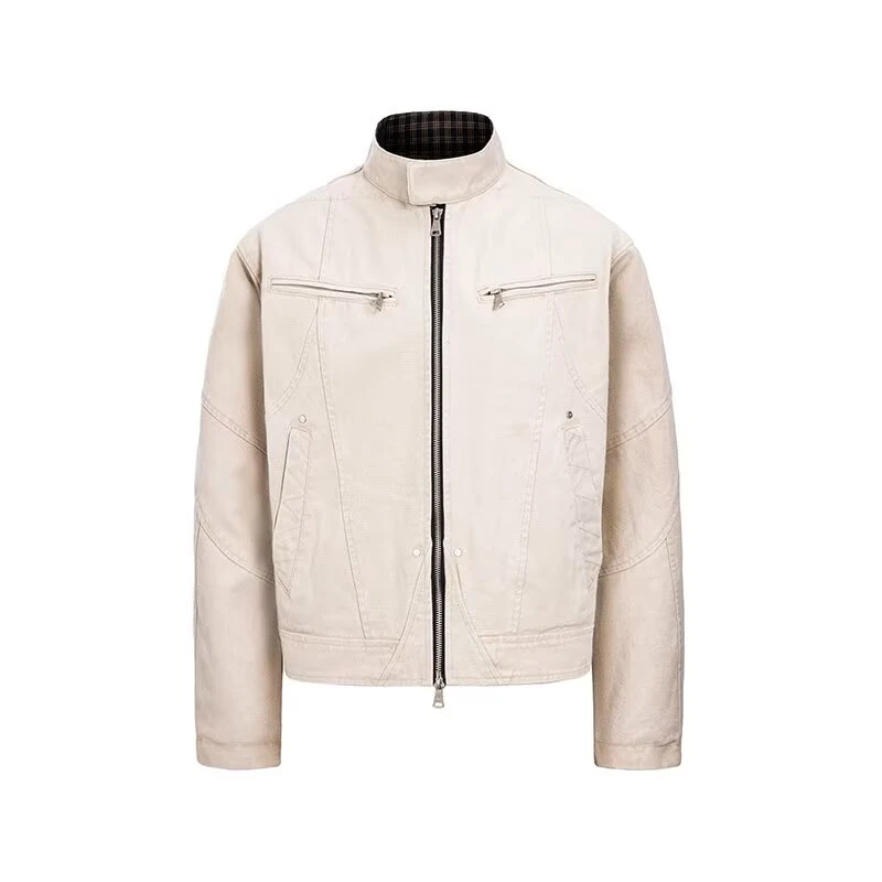 美式复古哈灵顿夹克二代男款春秋高级感美式cleanfit工装短款外套