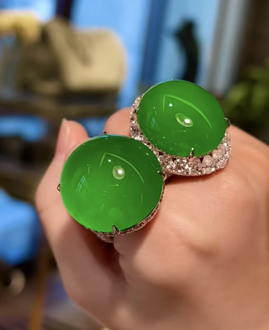 缅甸天然A货翡翠蛋面私人定制-勿拍