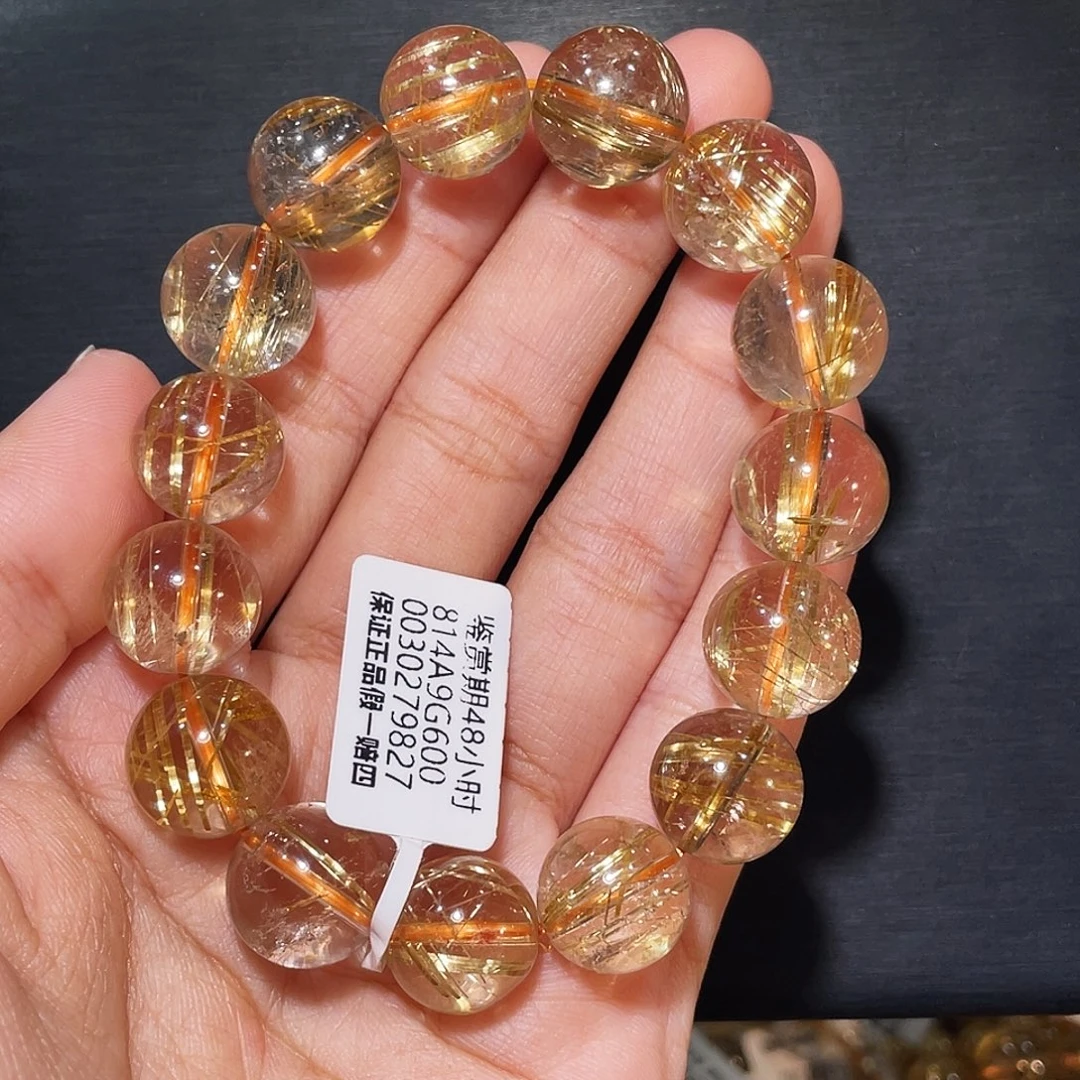 水晶手链未镶嵌顺发钛晶13.9mm