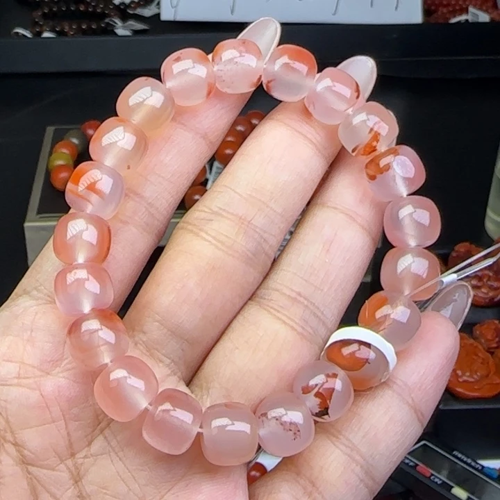 未镶嵌手链南红玛瑙天然冰飘10mm
