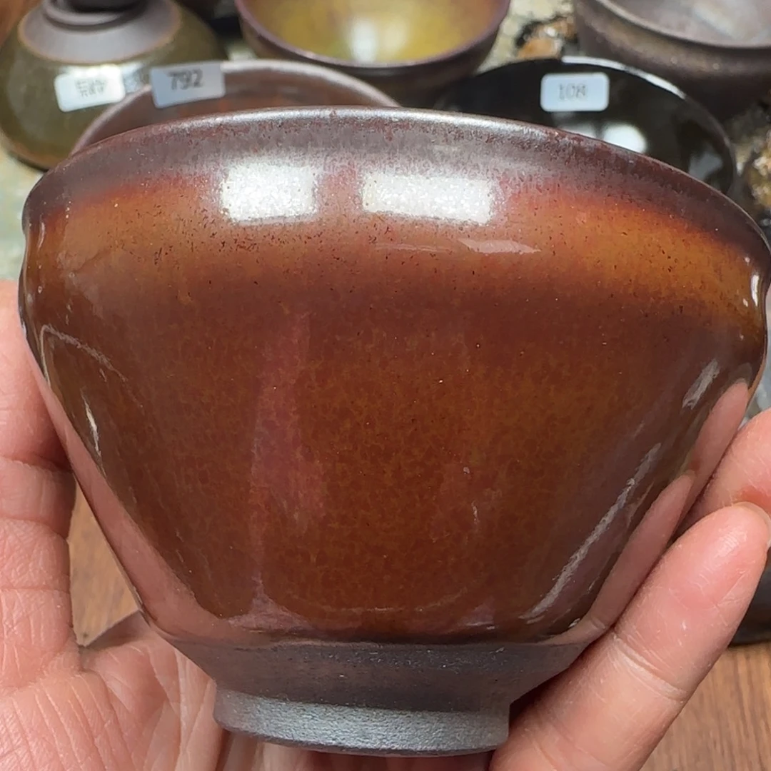 柴烧建盏茶盏茶杯865