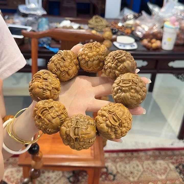 维腊木（绿檀）其他5.0貔貅单圈八方招财