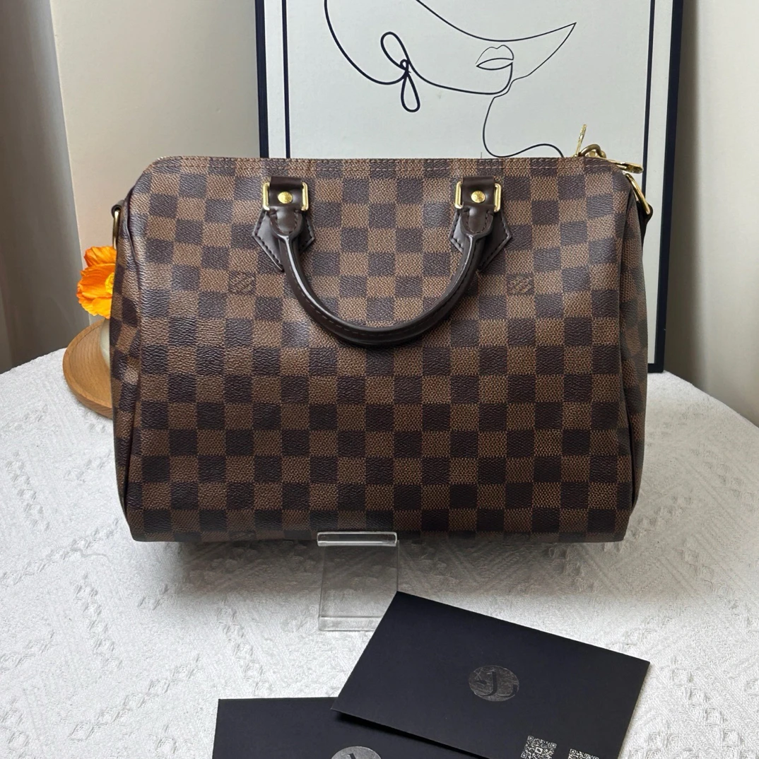 95新 LouisVuitton/路易威登 棋盘格 speedy30 /JW8013