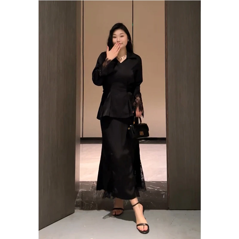 新款大码小香风套装春夏时尚上衣半身裙两件套2883#