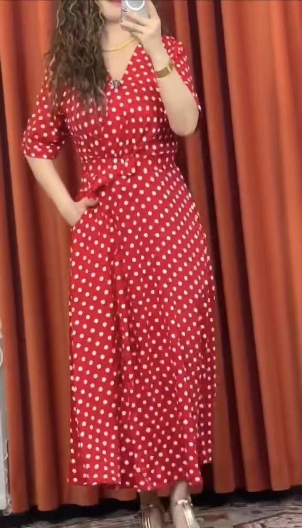 夏季新款大妈连衣裙QKKY