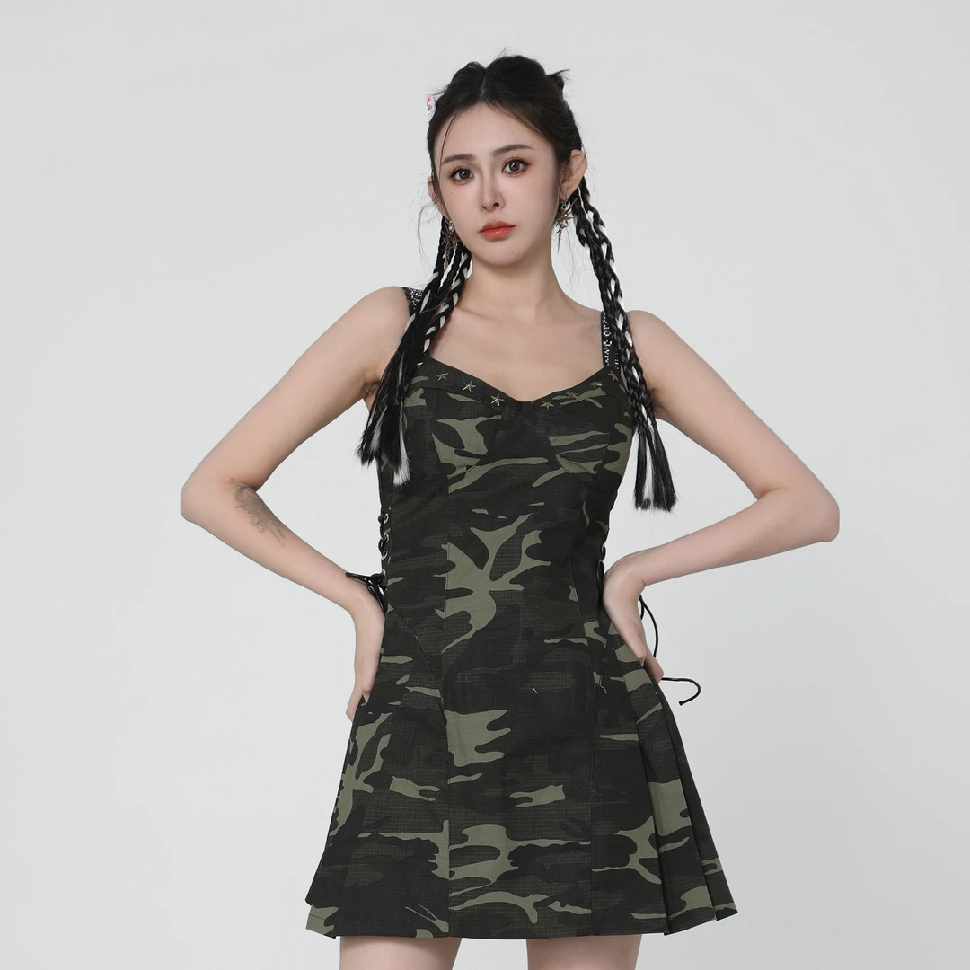 街头辣妹无袖连衣裙A5F15B0177