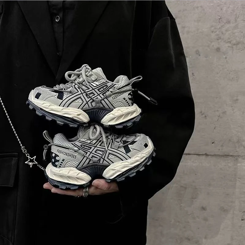 儿童运动鞋春秋新款擦色做旧男童老爹鞋轻便透气女童亲子百搭潮款