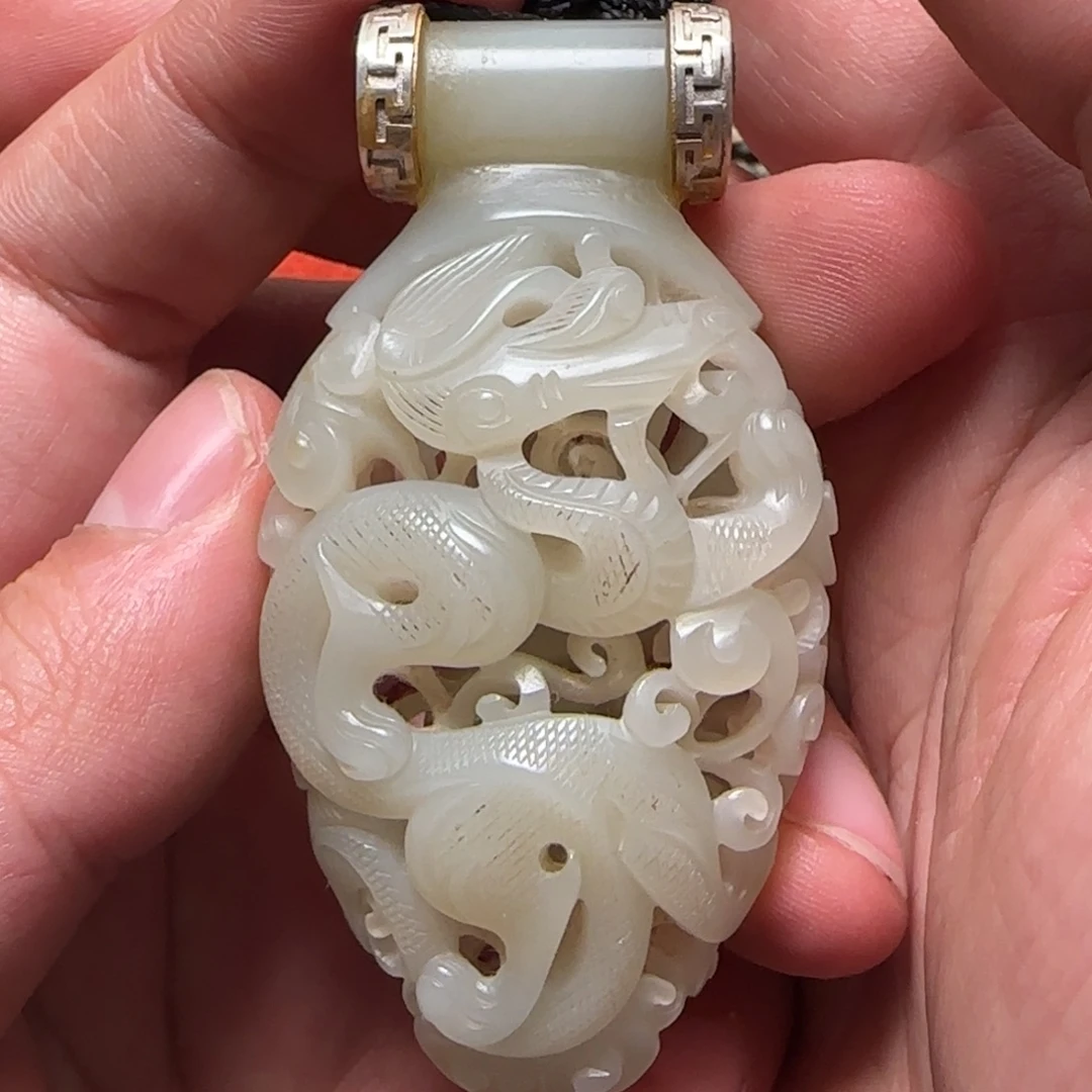 流***3和田玉未镶嵌挂件