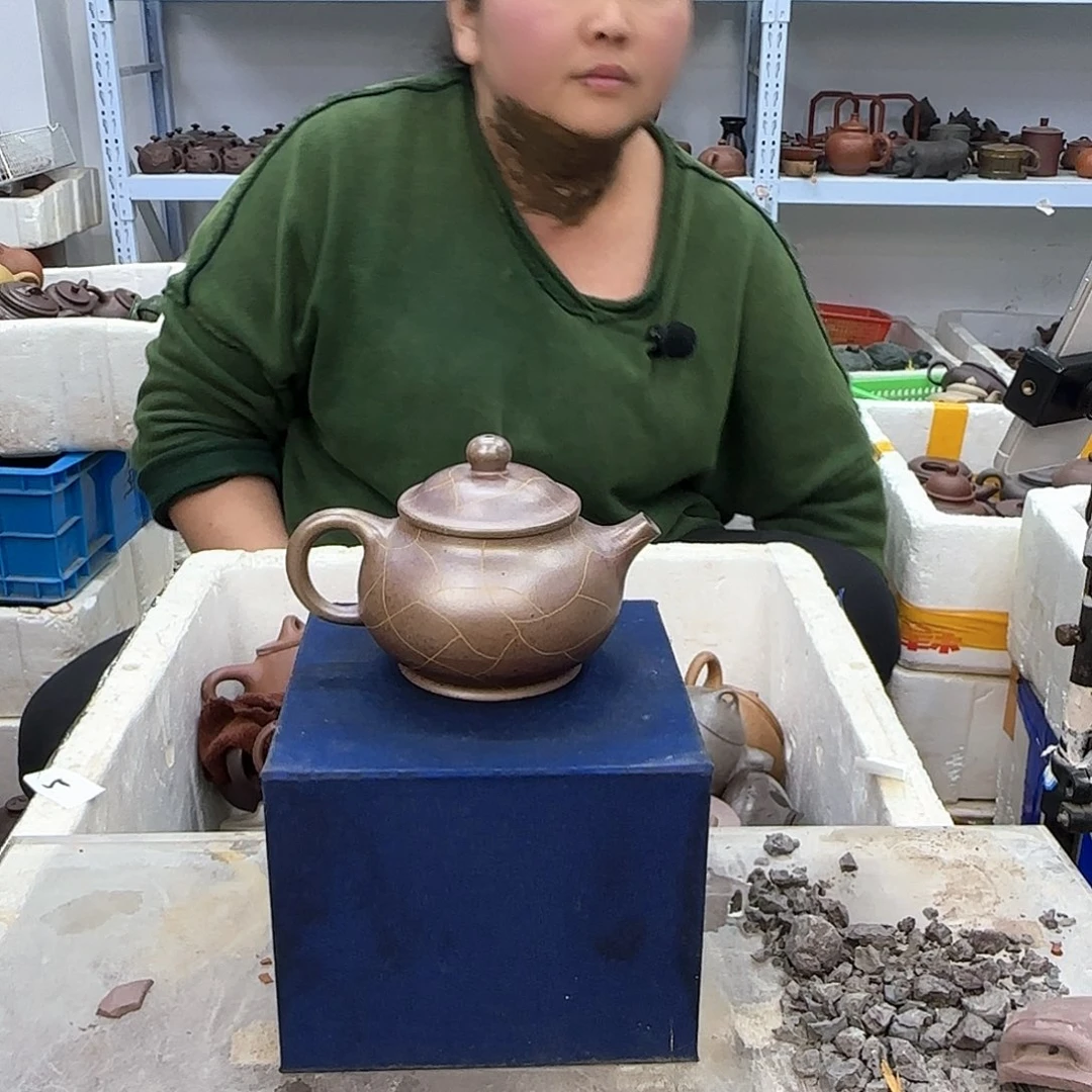 清***格茶壶紫砂宜兴紫砂壶瑕疵