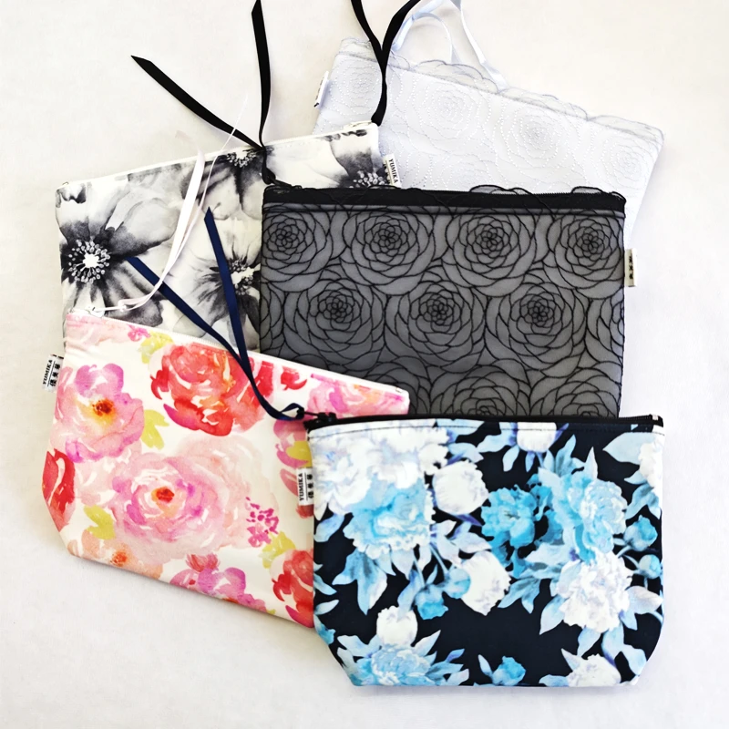 清新甜美可收纳花卉化妆包韩版手包复古女士个性