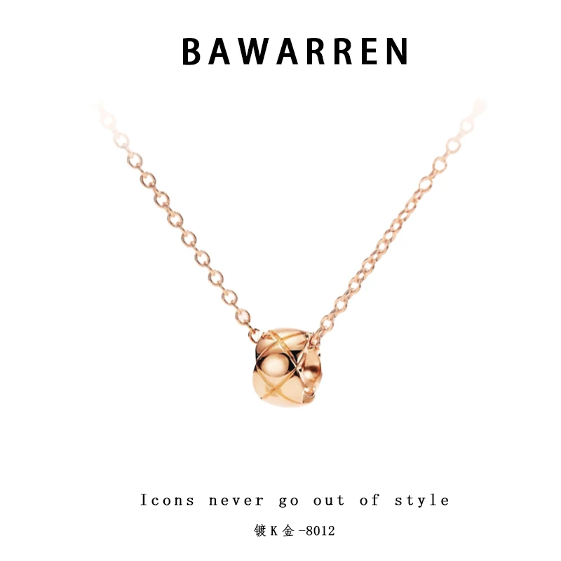 Bawarren 法 精工CNC 8012-【小金豆】项链轻奢