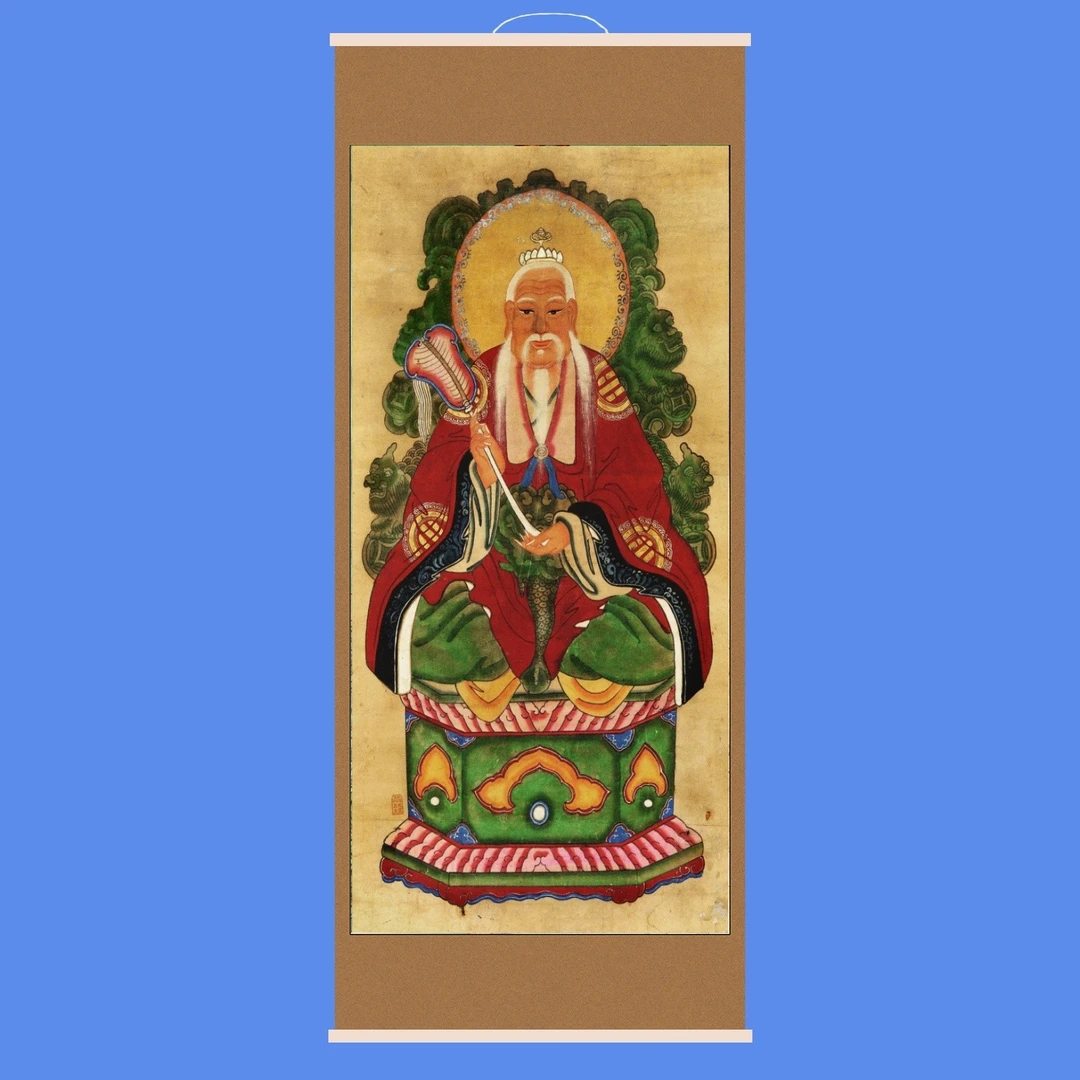 道德天尊太上老君太清道德画像客厅挂画装饰画神像道家祖师爷玄关