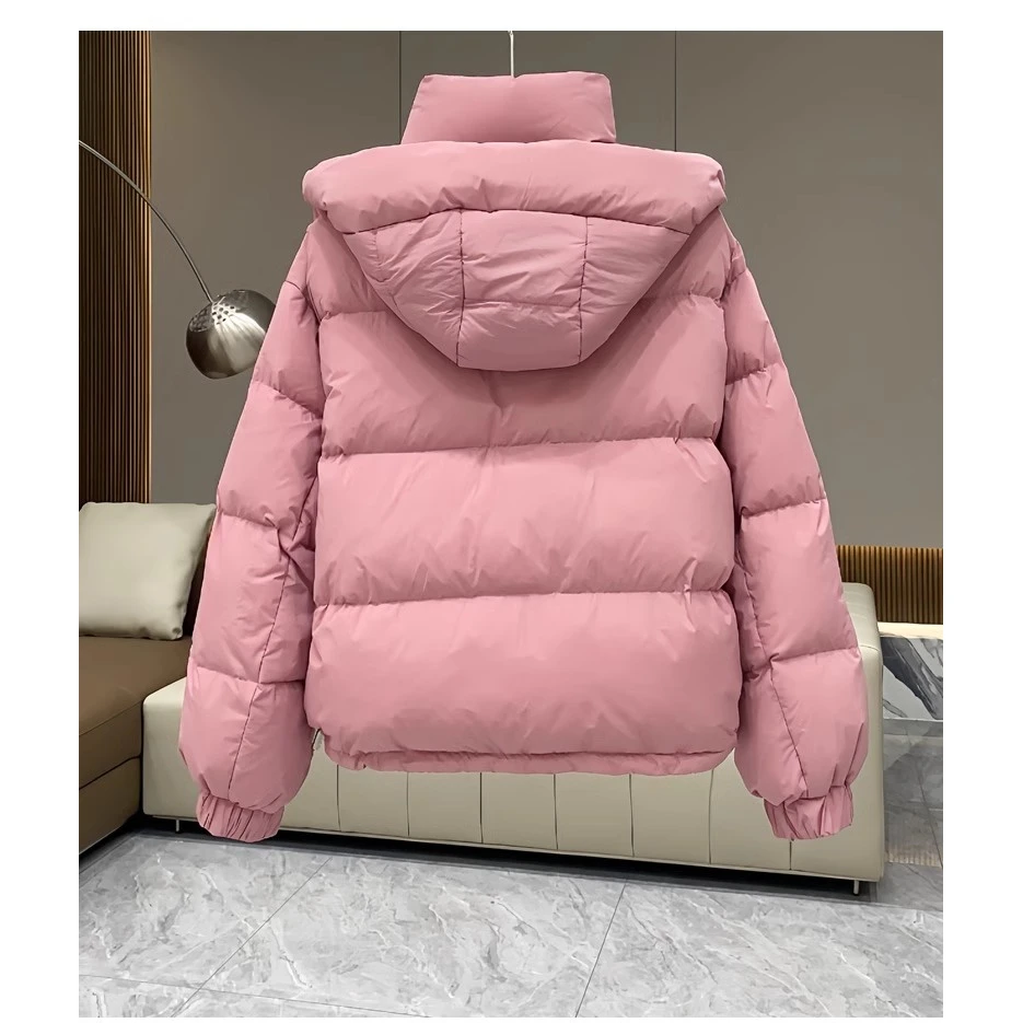 袄新款女款大码连帽年衣女士2025短款棉服冬季小个子外套时尚新款