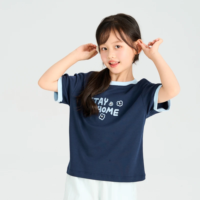 多多一上女小童25夏凉感透气短T（90-140）2522B99X