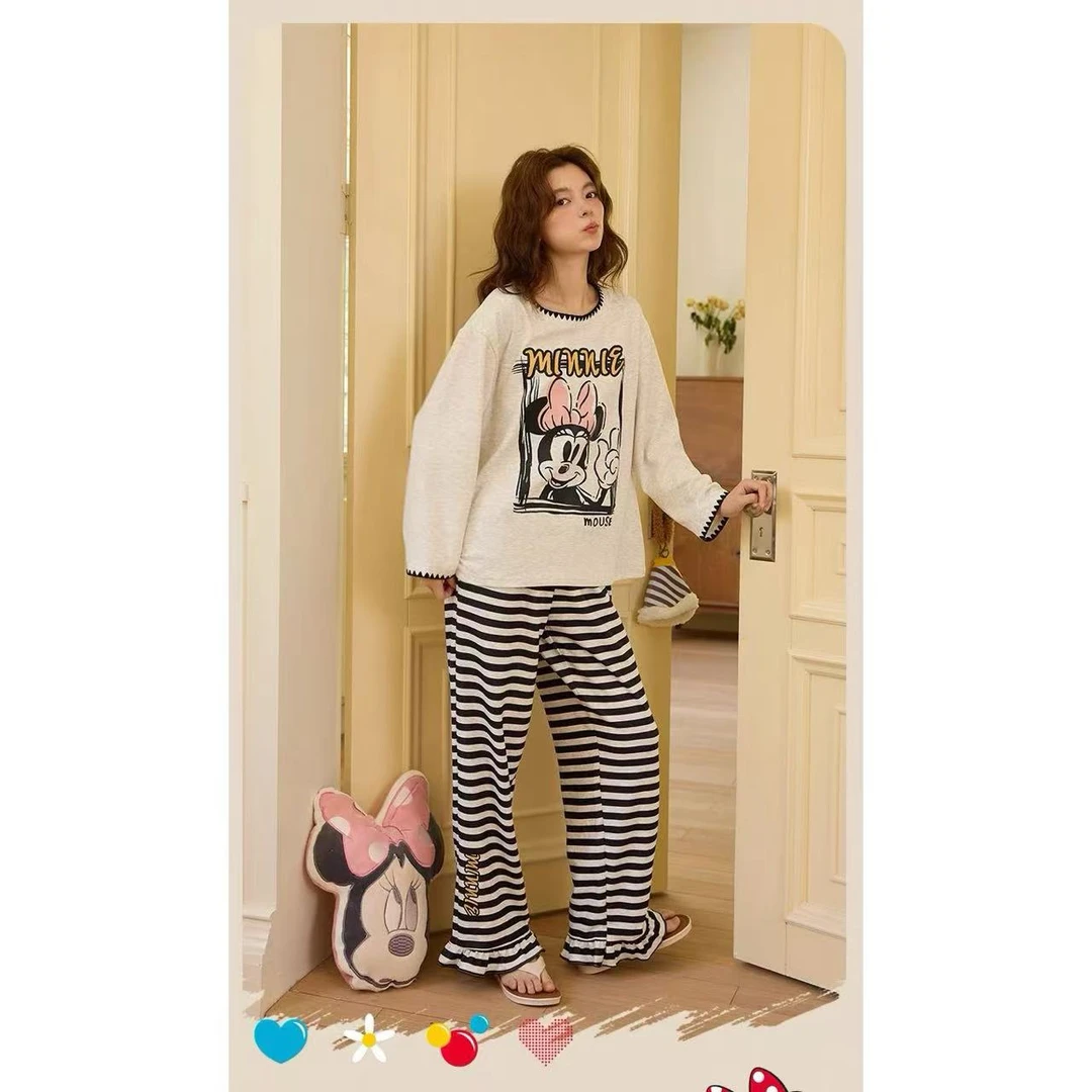 【羊绒】睡衣女款秋冬季带胸垫2025新款春秋款长袖保暖家居服套装