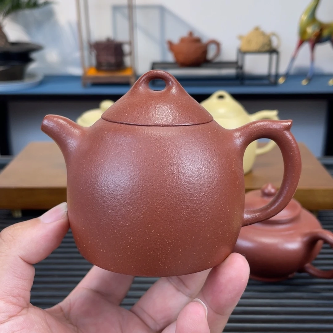 茶壶紫砂红降坡秦权200cc