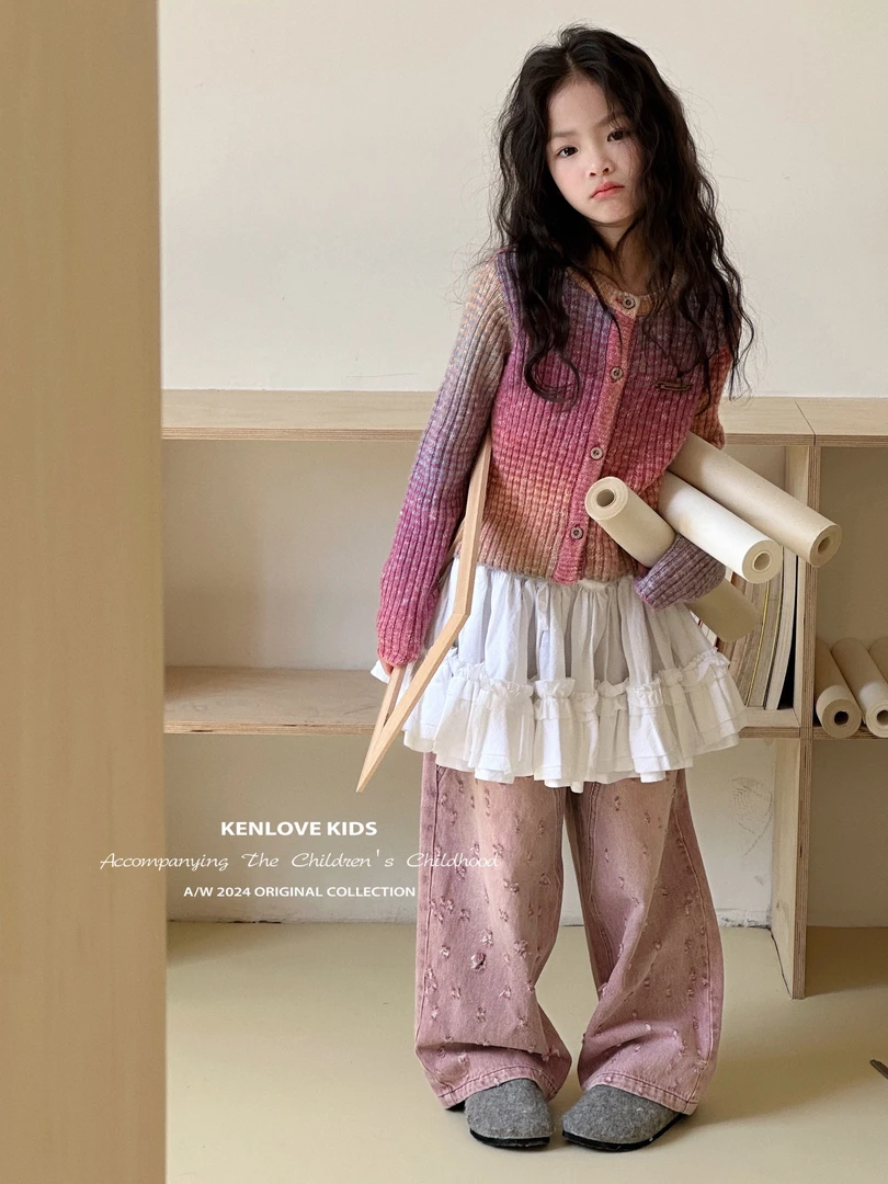 【衣佳】8106干枯玫瑰牛仔裤