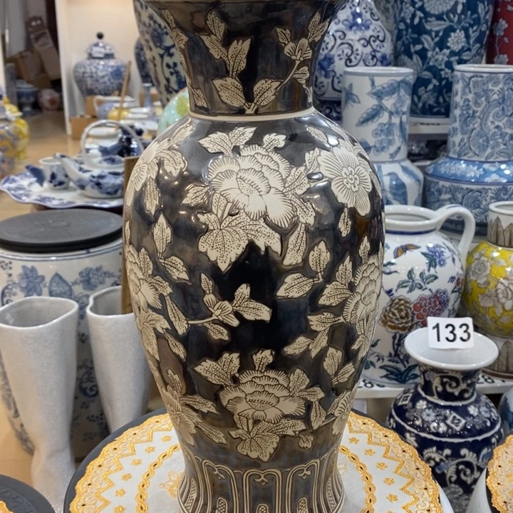 【闪购商品】摆件手绘鱼尾花瓶。。。。