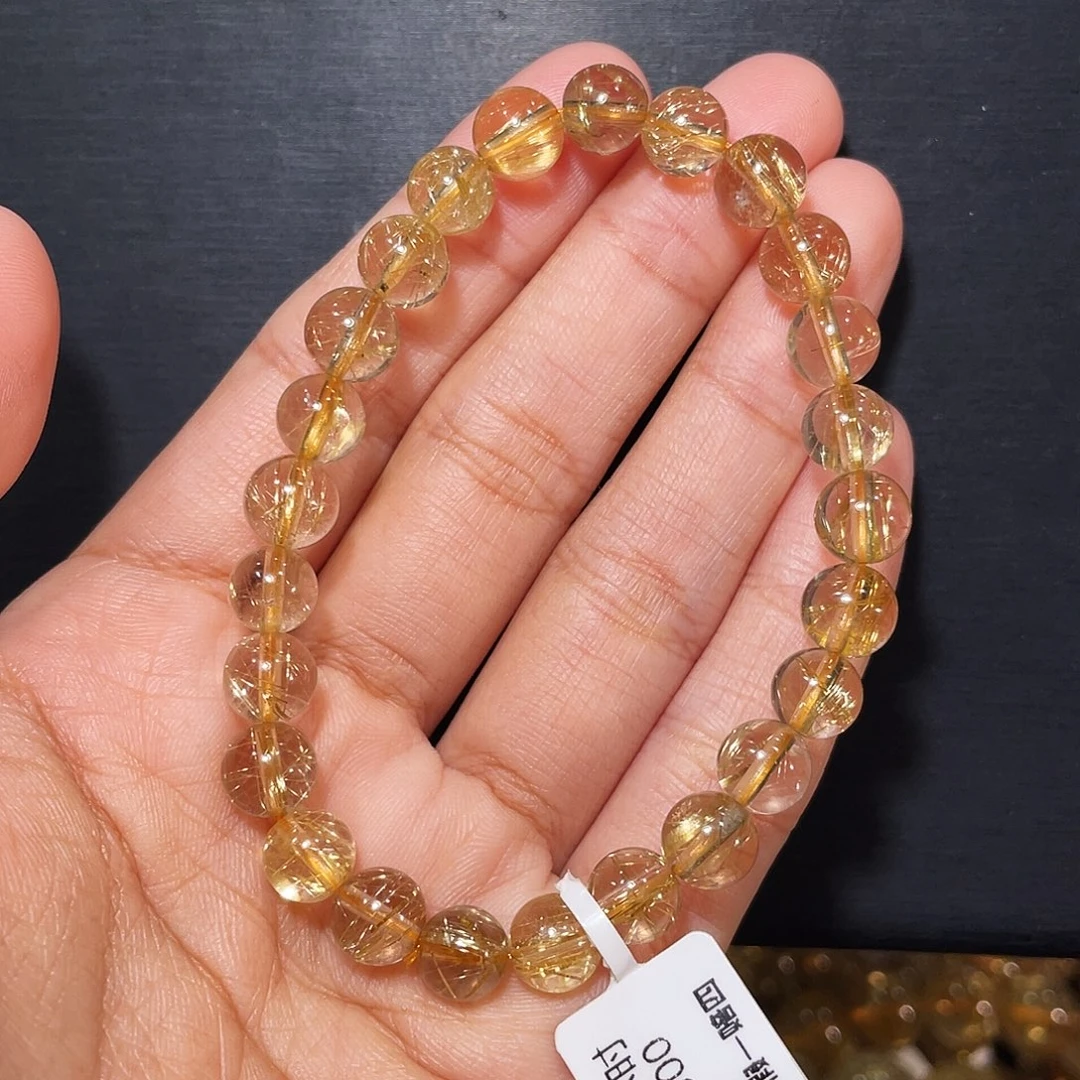 未镶嵌发晶手链全净体发晶7.9mm