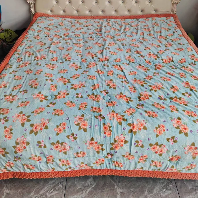 秋冬双面绒豆豆被，