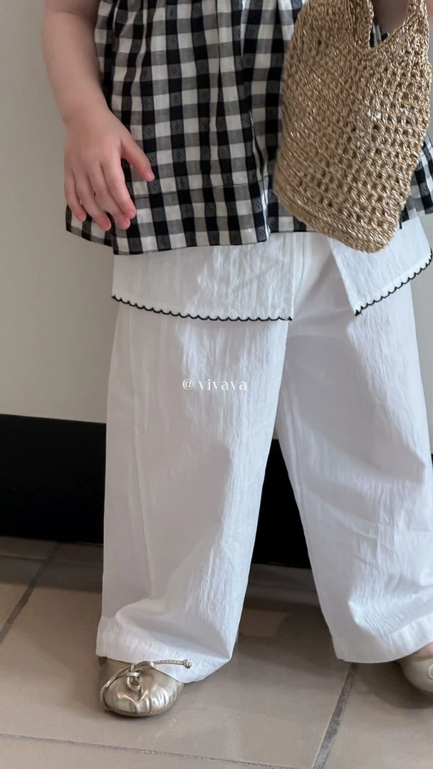 【YIYAYA】25夏~女童明线白裤5363