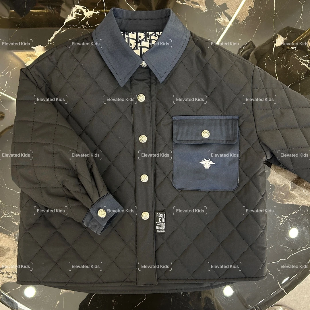 2025新款棉服秋冬儿童双面双穿风衣秋冬韩系休闲风棉服66786