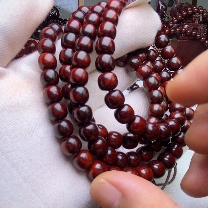 檀香紫檀（小叶紫檀）手串/手链8x9树头高油密