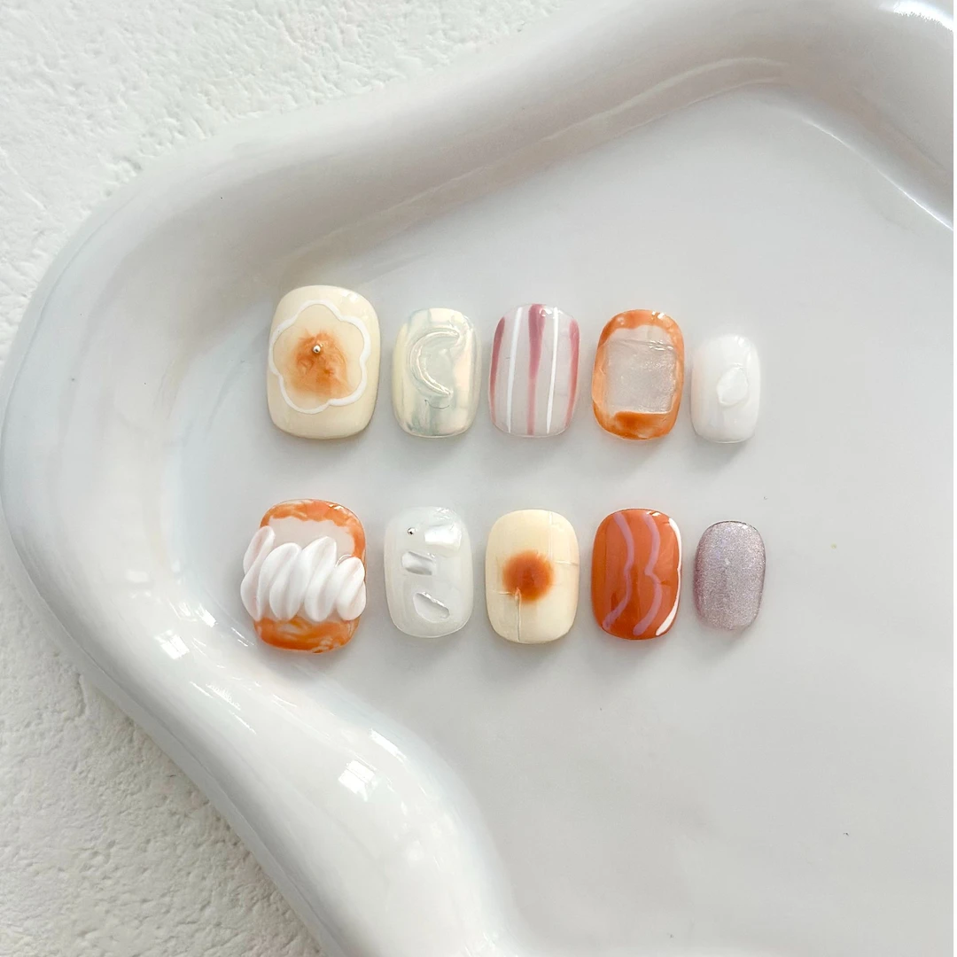 【小花飘带】Maoye纯手工定制穿戴甲/ins风/可爱