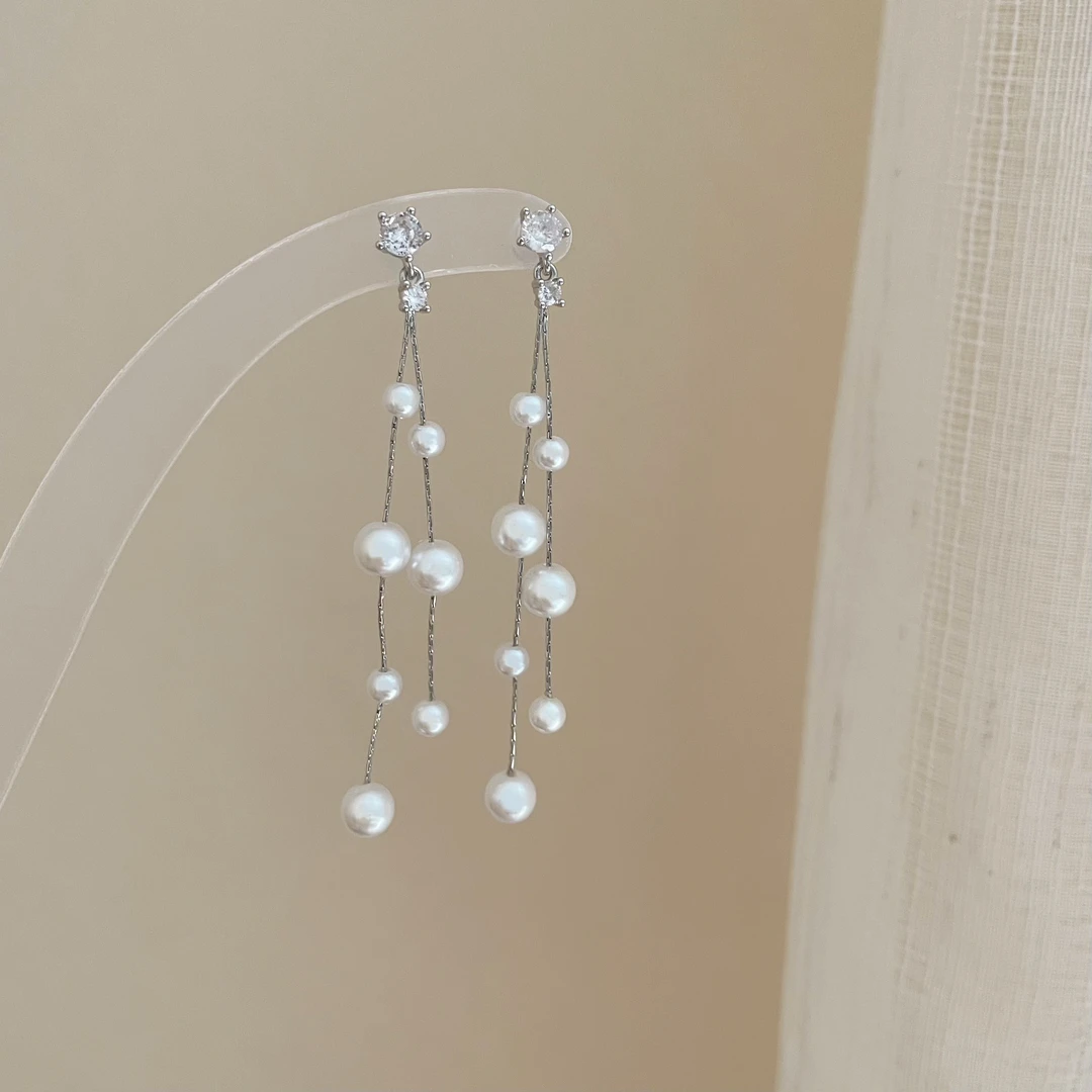 铜合金耳饰 D2135 超仙珍珠时尚高级精致轻奢绝美百搭耳饰女