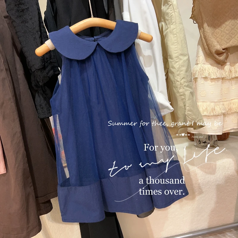 （现货）多喜乐 夏季新款女童韩版无袖连衣裙纱裙名媛0801