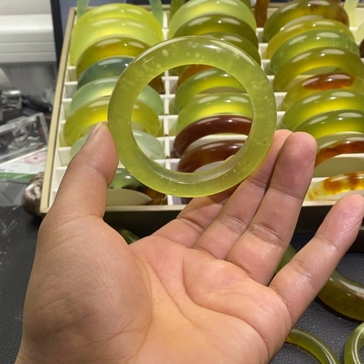 蛇纹石玉合金手镯57.5