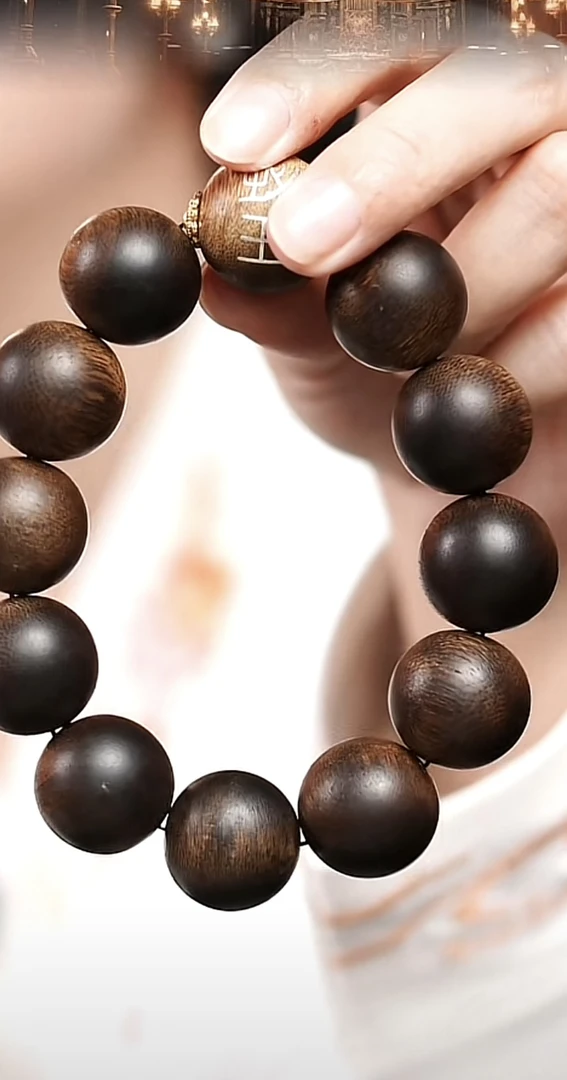 沉香 越南玉化留疤富森红土沉香单圈2.0