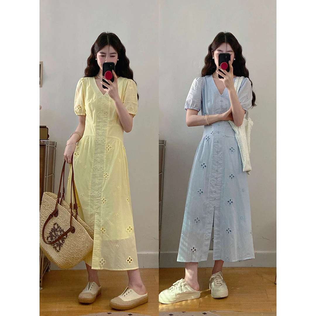 大码女装盛夏花园夏季显瘦遮肉A字型连衣裙胖MM夏季裙