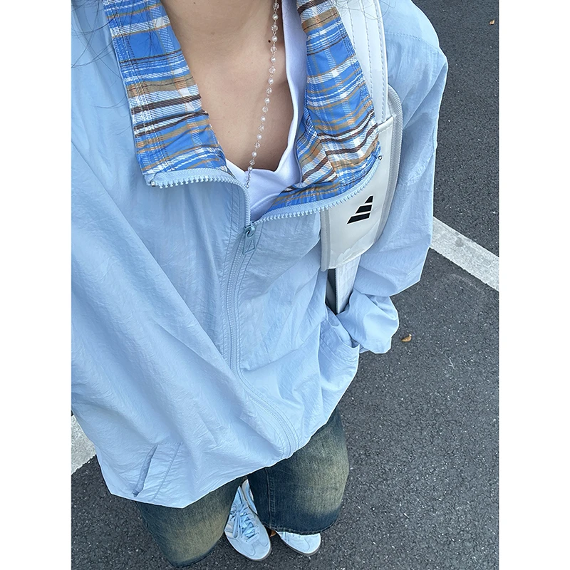 UPF50+冰川蓝防晒衣男女同款夏季新品户外凉感夹克高进防晒外套