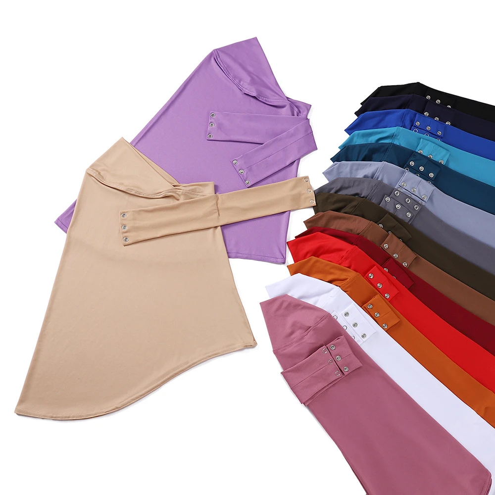 下巴方便韩版时尚春秋休闲百搭头巾打底帽纽扣设计头巾