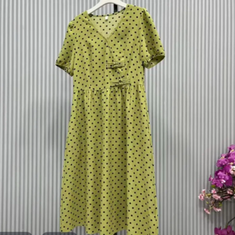 [H1238紫黄连衣裙女士时尚气约潮拼接裙子春秋色牛ssss