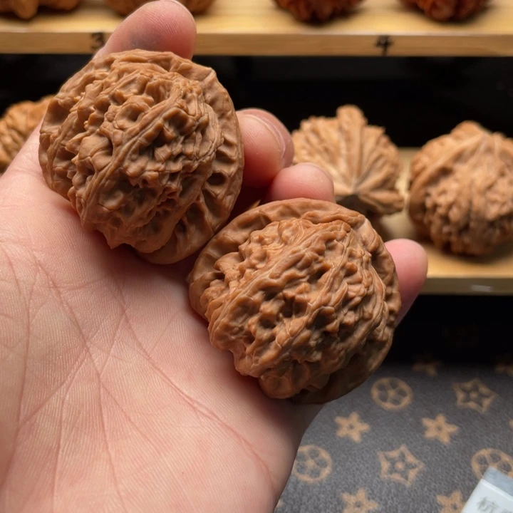 核桃白狮子文玩核桃