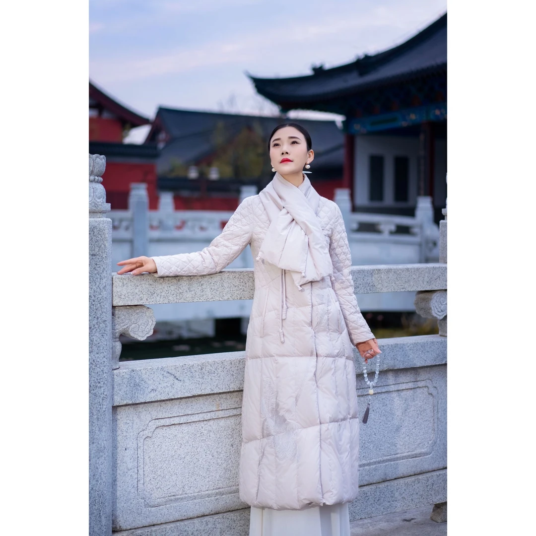 水静嫣然  羽绒服新中式国风羽绒服