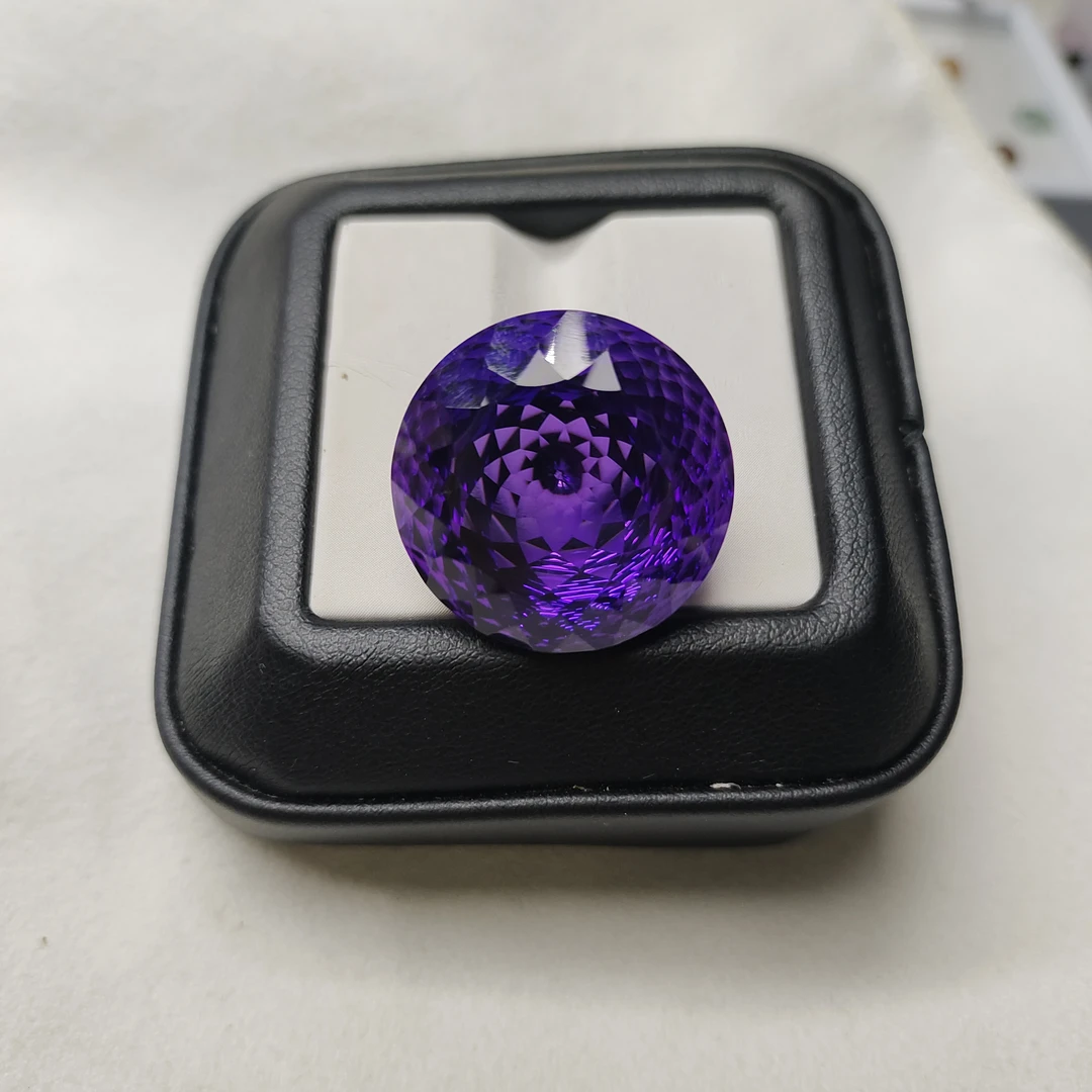 福利款精美紫水晶火彩超闪正圆卡22毫米