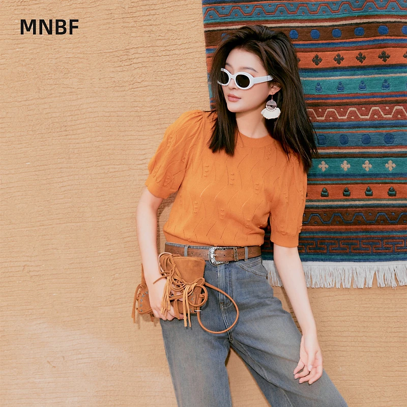 【白姐专属】秋季气质套头针织衫T恤上衣MFCM131008