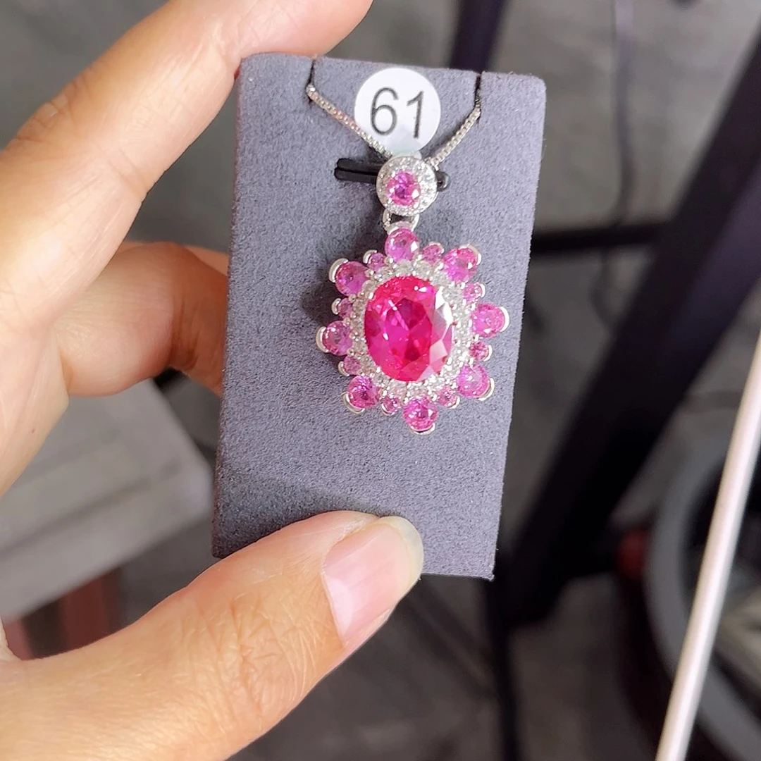 颈饰蓝宝石银S925镶嵌