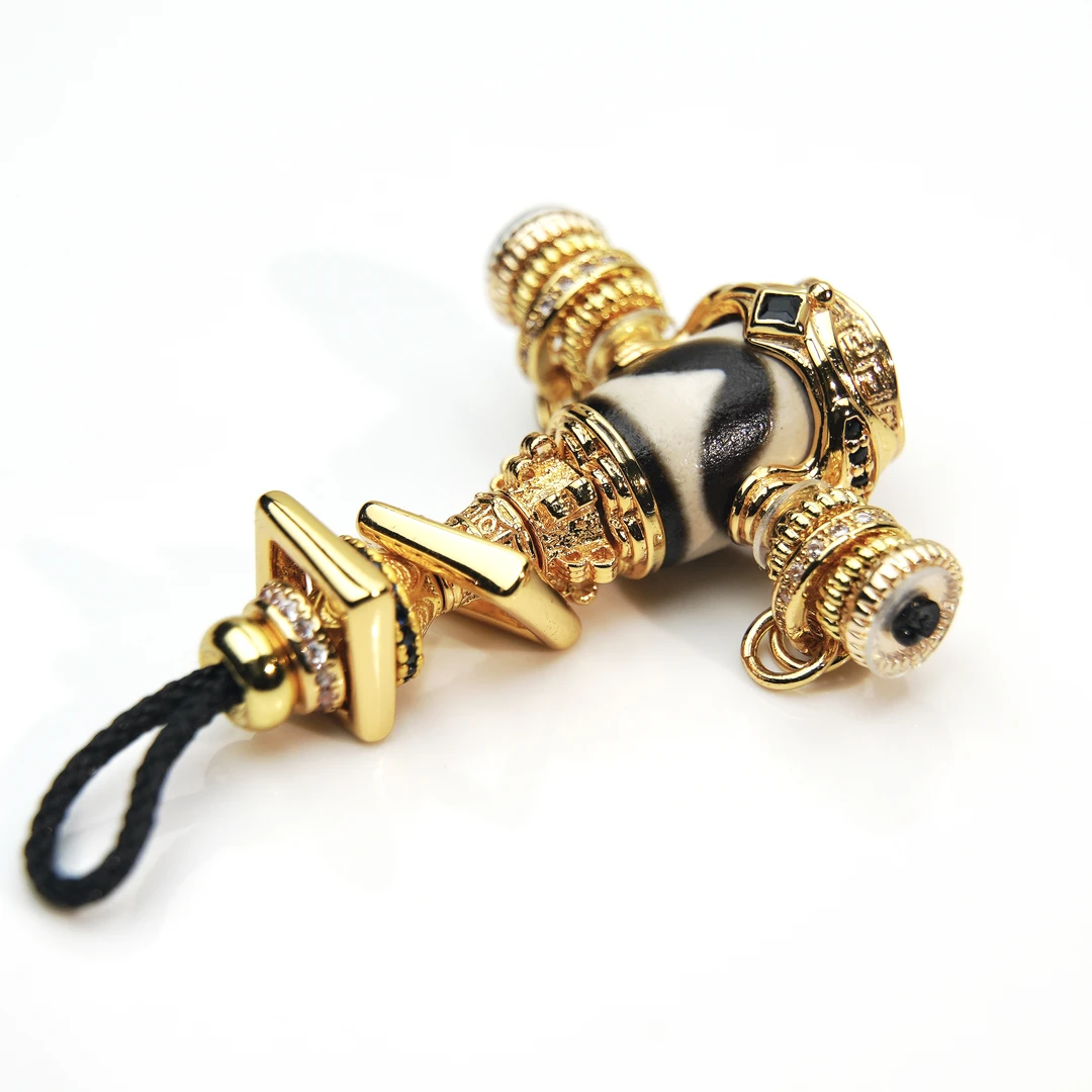 【玖仰文玩】珠改系列 时来运转珠改三通配饰13.8*32.1mm  JY086