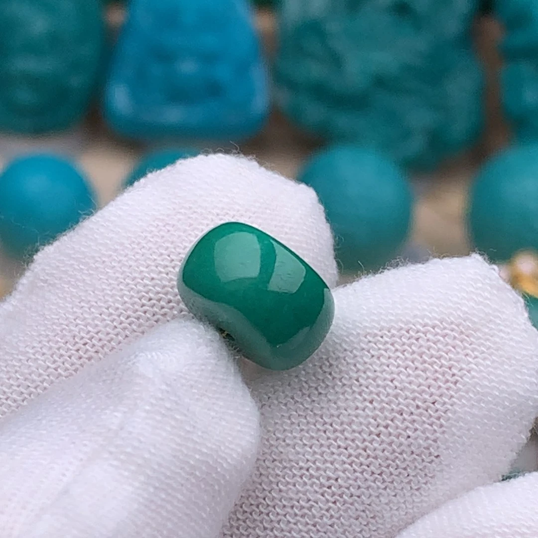 未镶嵌绿松石珠宝奇石11.8mm