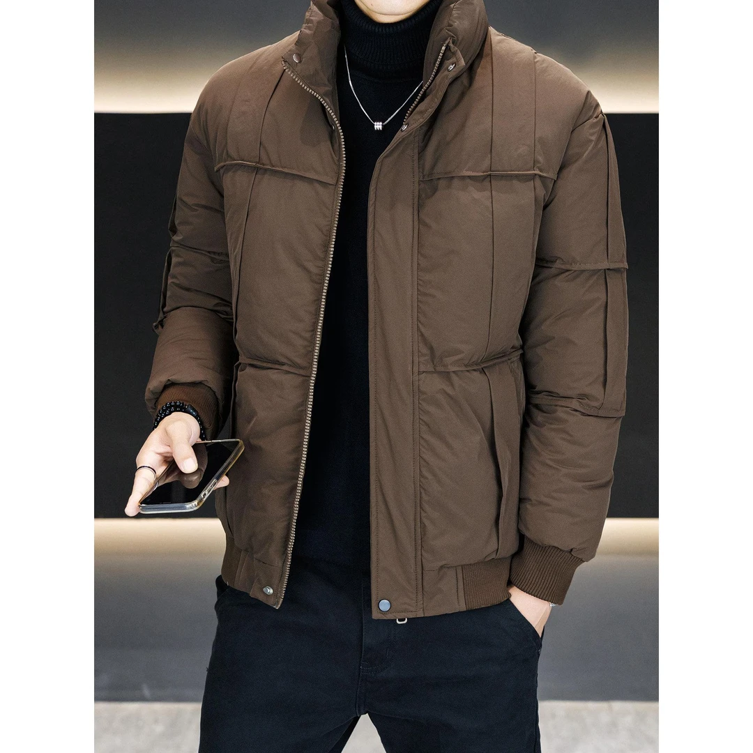 美式短款立领棉衣男款冬季2025新款时尚潮牌痞帅加厚保暖棉服外套