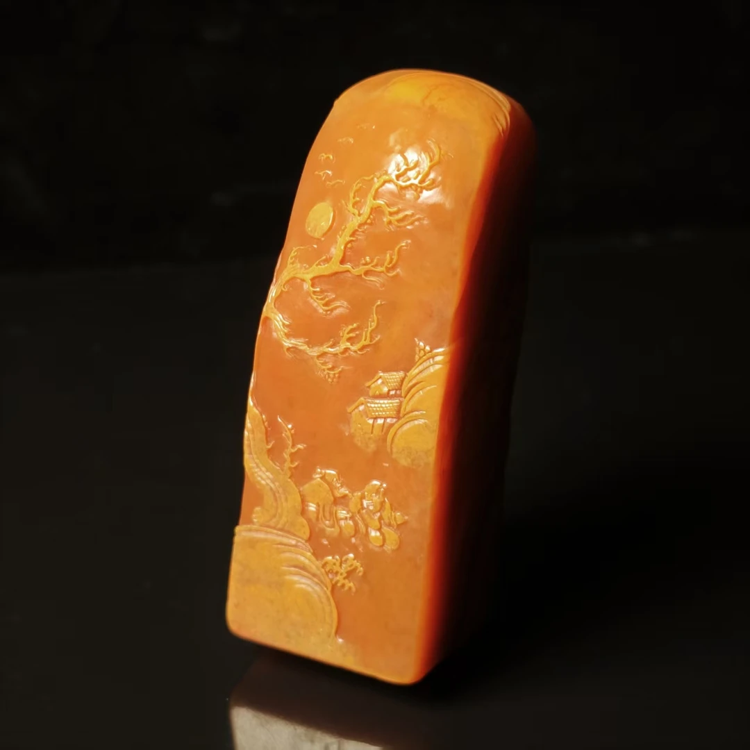 lot6973 田黄高士 田黄石 84.2*31.5*31.3mm 190.8g