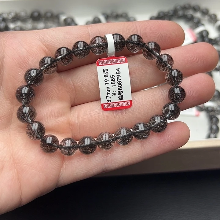 未镶嵌手链发晶天然黑发晶蕾丝发大毕业8.7