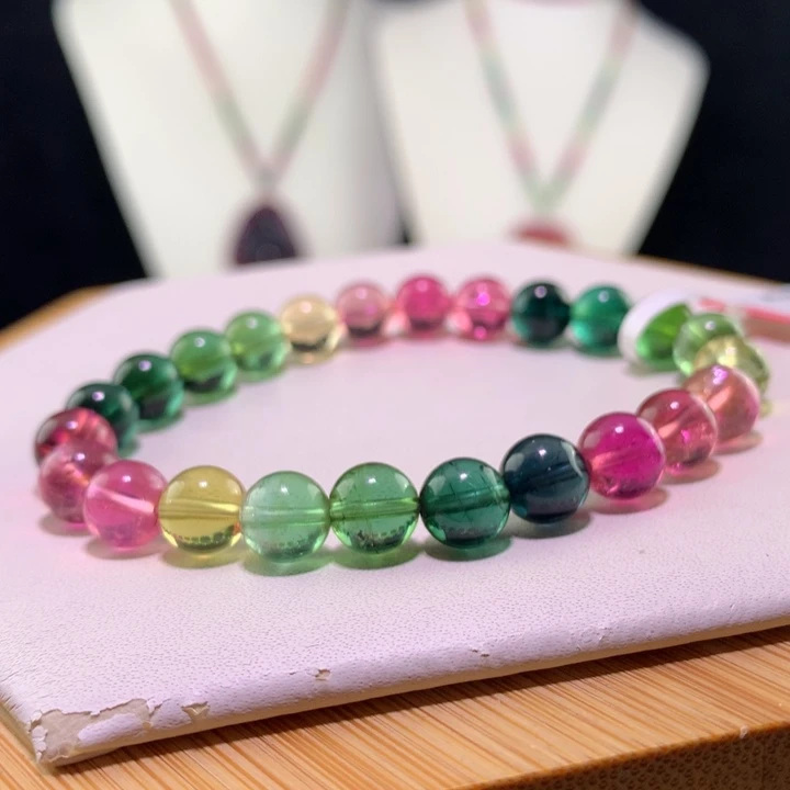 双色碧玺手链未镶嵌