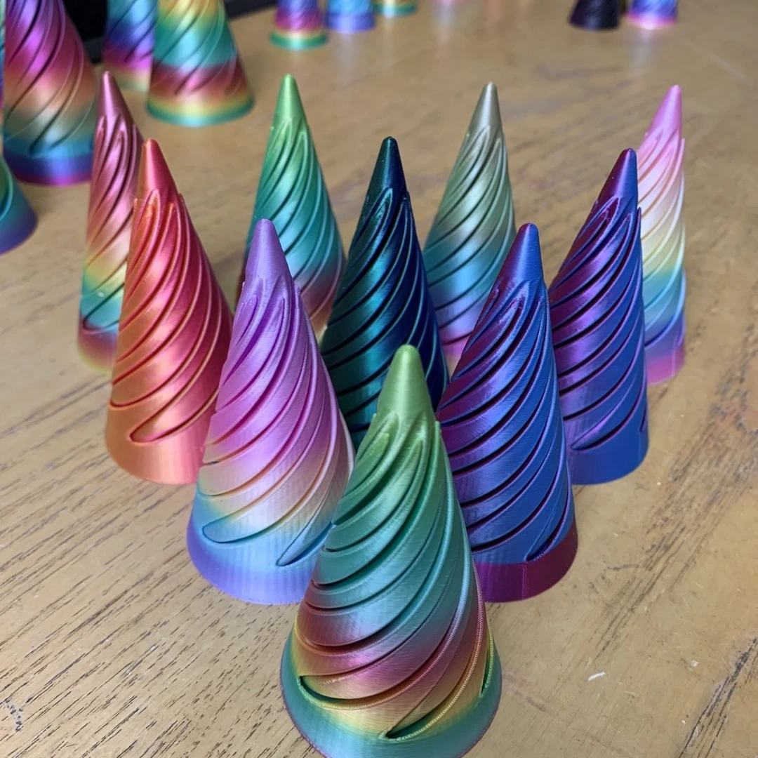 【解压玩具】3d打印旋转塔锥型变形玩具螺旋葫芦手指玩具拼装礼物