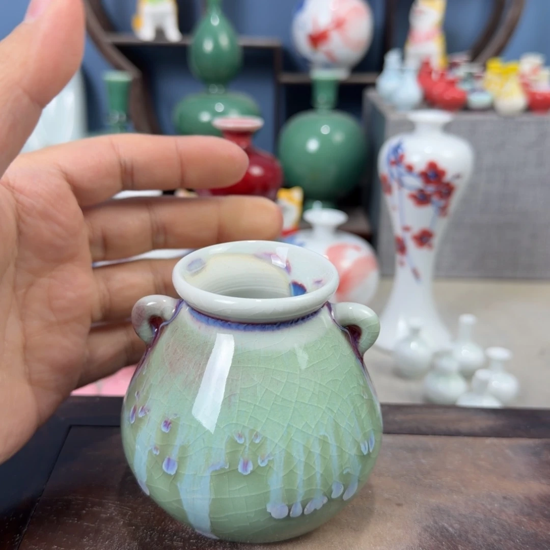 陶瓷手工小花器摆件