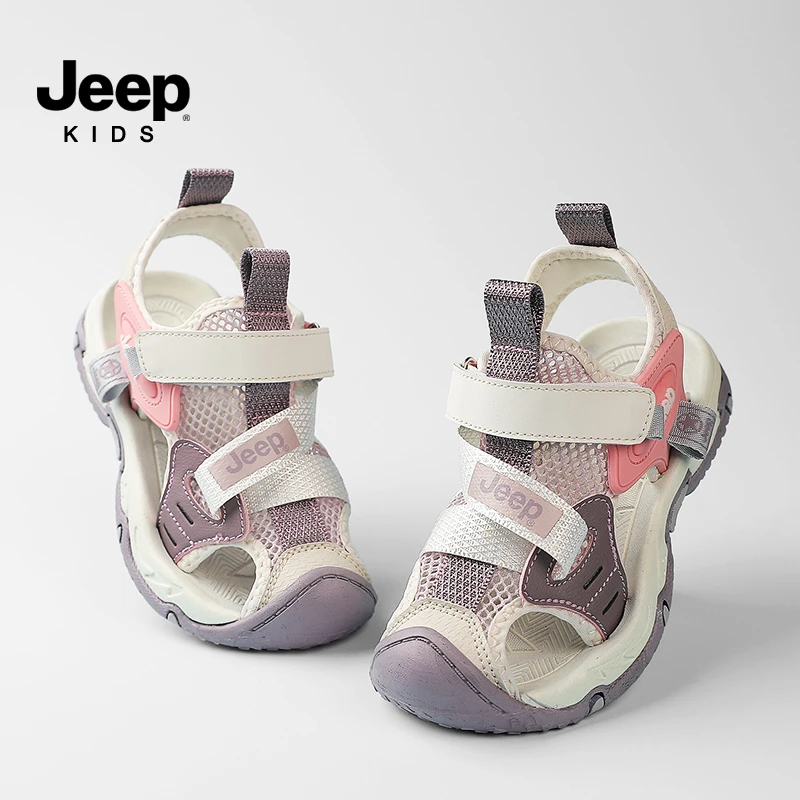 jeep儿童运动夏季凉鞋软底沙滩女童2025新款男童鞋涉水鞋包头防滑